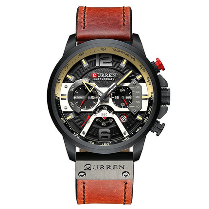 CURREN M8329 Casual Sport Leather Watch for Men