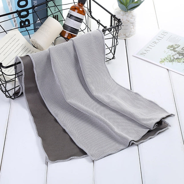 Absorbent Polyester Quick-drying Breathable Cold-skinned Fitness Sports Portable Towel, 30x100 Zippered Bag, 40x80 Round Cask
