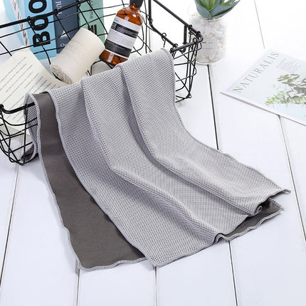 Absorbent Polyester Quick-drying Breathable Cold-skinned Fitness Sports Portable Towel, 30x100 Round Cask, 40x80 Rope Cup
