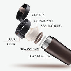 Stainless Steel Thermos Cups Insulated Tumbler, 380ml