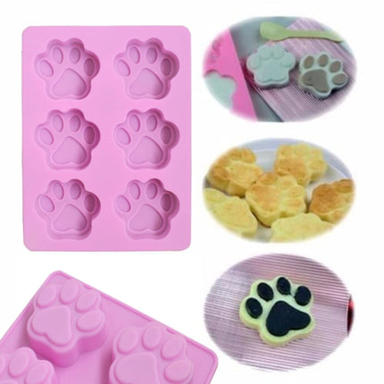3 PCS Paw Soap Ice Cream Chocolate Cake Silicone Mold, Soap Shape