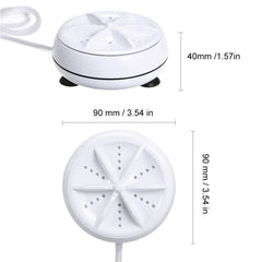 Portable Mini Washing Machine Ultrasonic Turbine Clothes Mini Washer with USB Cable Convenient for Travel