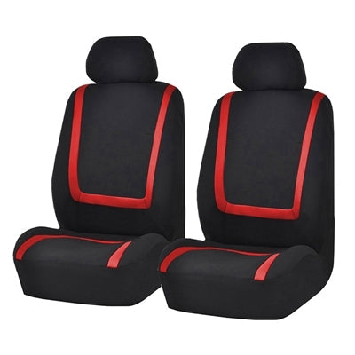 Universal Car Seat Cover Polyester Fabric Automobile Seat Covers Car Seat Cover Vehicle Seat Protector Interior Accessories, 4pcs Set Black, 4pcs Set Red, 4pcs Set Beige, 4pcs Set Gray, 4pcs Set Blue, 4pcs Set Pink, 9pcs Set Black, 9pcs Set Red        ...