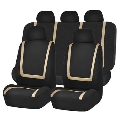 Universal Car Seat Cover Polyester Fabric Automobile Seat Covers Car Seat Cover Vehicle Seat Protector Interior Accessories, 4pcs Set Black, 4pcs Set Red, 4pcs Set Beige, 4pcs Set Gray, 4pcs Set Blue, 4pcs Set Pink, 9pcs Set Black, 9pcs Set Red        ...