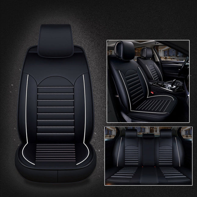 Universal PU Leather Car Seat Cover, Black White, Black Red, Black White Deluxe, Black Red Deluxe, Coffee Deluxe, Beige Deluxe, Beige, Coffee