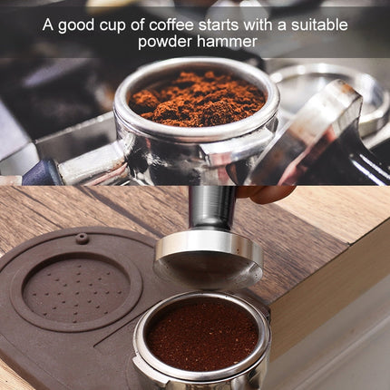 Stainless Steel Coffee Powder Hammer Alumina Constant Pressure Powder Press, 58mm Black