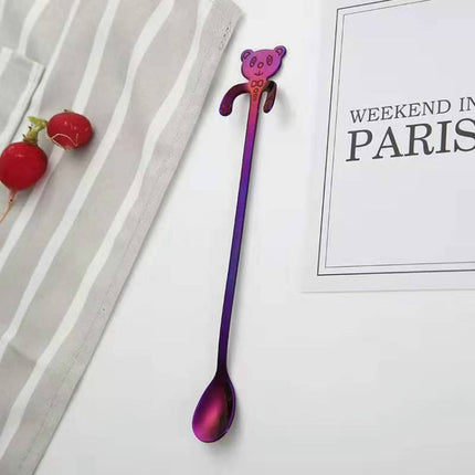 Cute Bear Spoon Long Handle Spoons Coffee Drinking Tools, Cute Bear