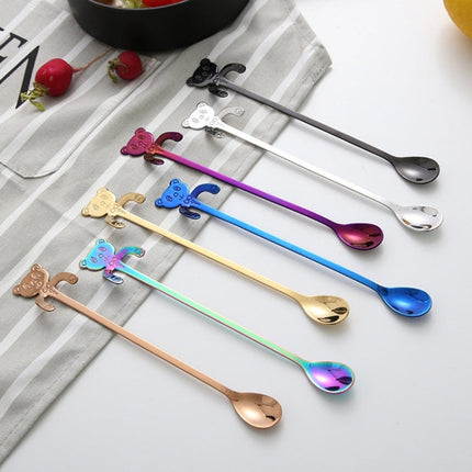 Cute Bear Spoon Long Handle Spoons Coffee Drinking Tools, Cute Bear