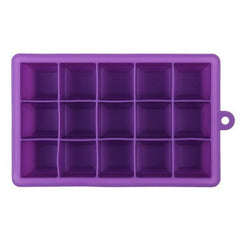 15 Grids DIY Big Ice Cube Mold Square Shape Silicone Ice Tray Fruit Ice Cream Maker