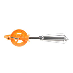 Double Rotation Hand Whisk Egg Beater Stainless Steel Kitchen Blender, Random Color Delivery