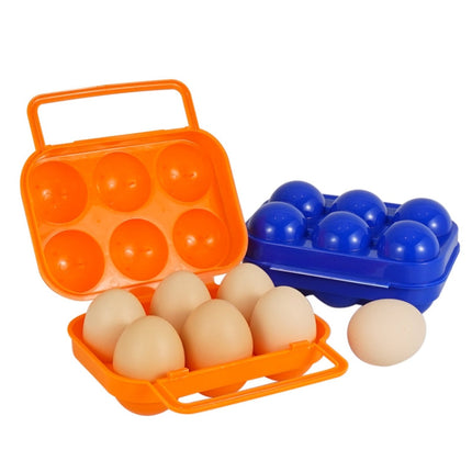 6 Grid Outdoor Portable Egg Protection Box, Random Color Delivery