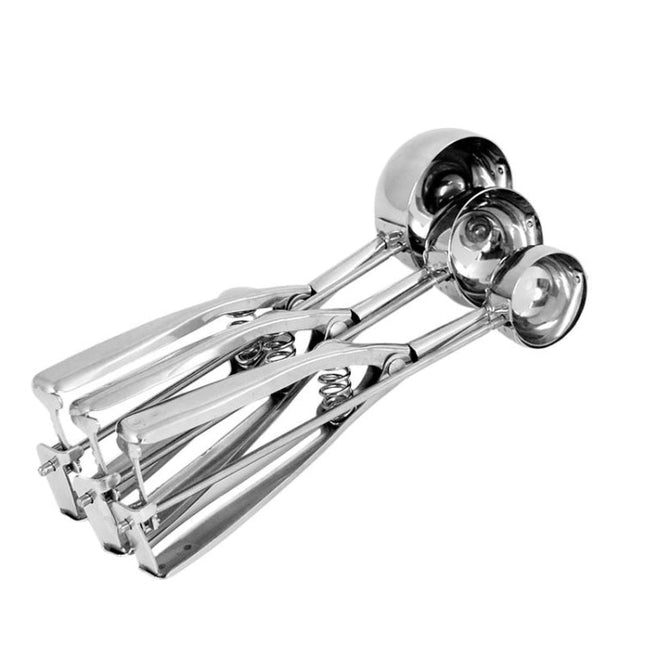 Thick Stainless Steel Ice Cream Spoon Fruit Digging Spoon, 4cm, 5cm, 6cm