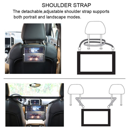 360 Degree Rotation Silicone Protective Cover with Holder and Hand Strap and Long Strap, for iPad 9.7 (2017) & (2018), for iPad Pro 9.7, for iPad 6 / iPad Air 2, for iPad 5 / iPad Air, for iPad Pro Air 3 10.5 （2019）, for iPad Pro 12.9 (2018)�����������...