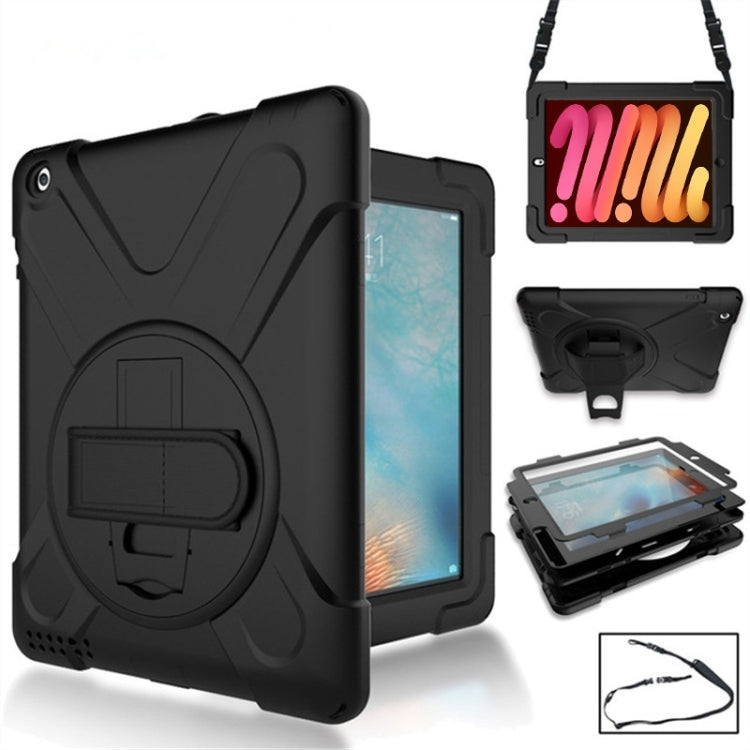 360 Degree Rotation Silicone Protective Cover with Holder and Hand Strap and Long Strap, for iPad mini 4, for iPad Pro Air 3 10.5 （2019）, for iPad Pro 11 (2018), for iPad Pro 12.9 (2018), for iPad mini 5 (2019)