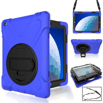 360 Degree Rotation Silicone Protective Cover with Holder and Hand Strap and Long Strap, for iPad 9.7 (2017) & (2018), for iPad Pro 9.7, for iPad 6 / iPad Air 2, for iPad 5 / iPad Air, for iPad Pro Air 3 10.5 （2019）, for iPad Pro 12.9 (2018)�����������...