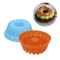12 pcs Thread Shape Baking Jelly Mould  Silicone Pudding Cupcake Muffin Donut Mold, Thread Shape