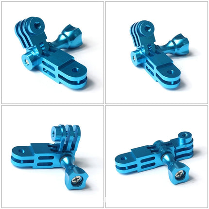 Action Camera Universal Aluminum Alloy Three-way Adjustment Arm 360 Degree Adapter, Red, Blue, Black