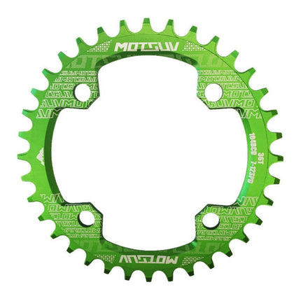 MOTSUV Round Narrow Wide Chainring MTB  Bicycle 104BCD Tooth Plate Parts, Disk 32T, Disk 34T, Disk 36T, Disk 38T, Elliptic plate  32T