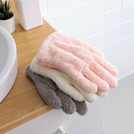 Singe Fast Dry Hair Gloves Quick Drying Coral Velvet Absorbent Gloves