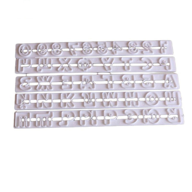 5 PCS Russian Letters Fondant Molds Embosser Sugar Craft Alphabet Moulds Cake Dessert Decor DIY Bakeware Tools, 24x2.6x0.6cm