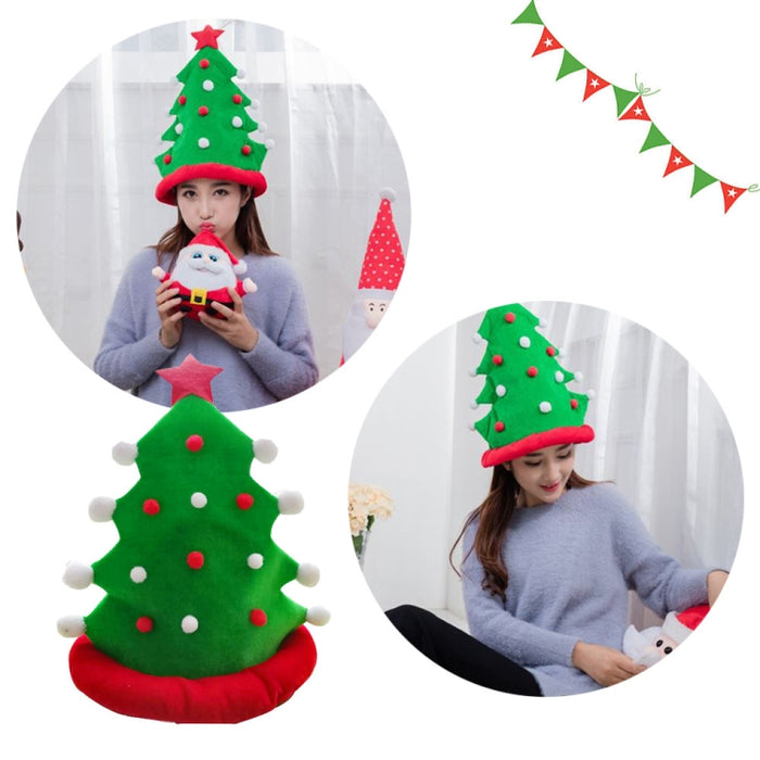 Christmas Tree Hat Funny Adult Hat Christmas DecorationParty Supplies, Christmas Tree Hat