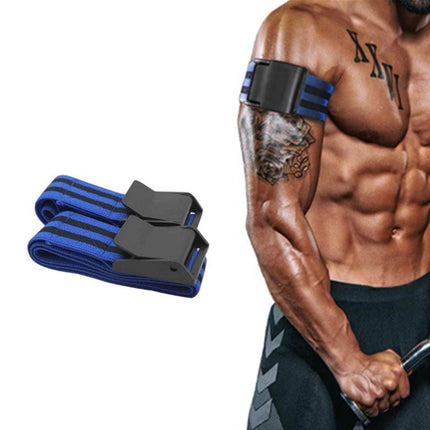 1 Pair Natural Latex Silk Elastic Band Arm Fitness Blood Flow Restriction Training Band, Size: 60 x 5cm, 1 Pair Training Band (Blue), 1 Pair Training Band (Red)