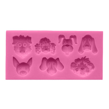 Dogs Shape Cartoon Silicone Fondant Cake Decorating Mold, Dogs Shape