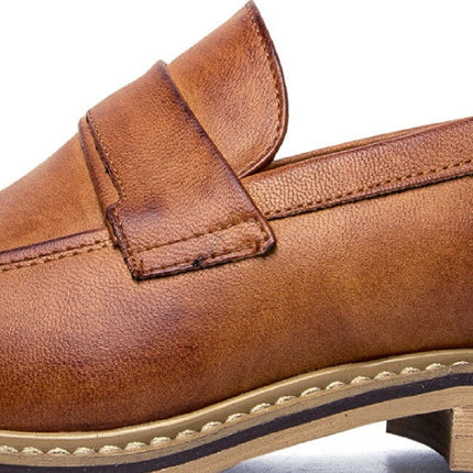 British Style Pointed Shoes Versatile Casual Shoes Slip-on Men Shoes, 42