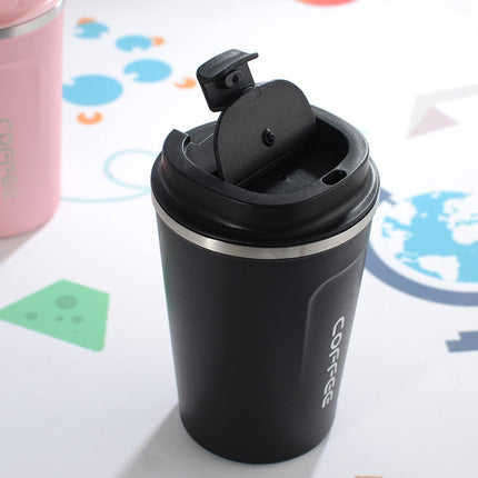 Smart Version Double Stainless steel 304 Coffee Mug Car Thermos Mug Travel Thermo Cup, 380ml Black, 380ml Green, 380ml Blue, 380ml Pink, 380ml White, 510ml White, 510ml Black, 510ml Green, 510ml Blue, 510ml Pink