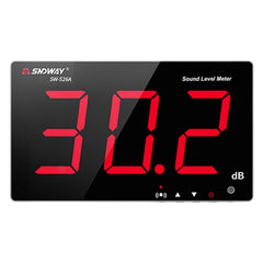 SNDWAY Wall-mounted 30~130dB Large Screen Digital Display Noise Decibel Monitoring Testers, SW525B with Storage + USB, SW526A 18 inch Display, SW525G with Storage + USB Green