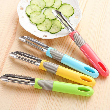 3 PCS Multifunctional Vegetable and Fruit Peeler Kitchen Tools, Color Delivery Randomly, 3 PCS Peel Knife