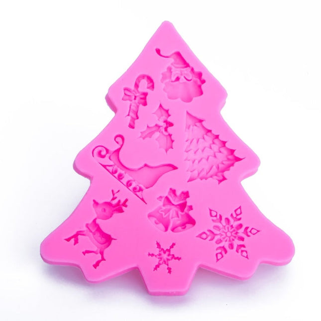 Christmas Tree Fondant Silicone Mold Cake Chocolate Biscuit Decoration Tool, Christmas Tree Shape