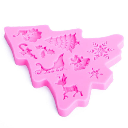 Christmas Tree Fondant Silicone Mold Cake Chocolate Biscuit Decoration Tool, Christmas Tree Shape