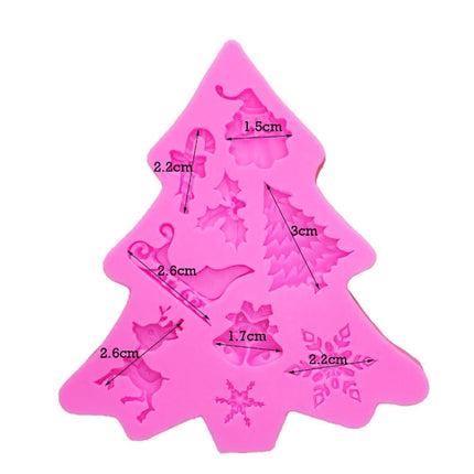 Christmas Tree Fondant Silicone Mold Cake Chocolate Biscuit Decoration Tool, Christmas Tree Shape