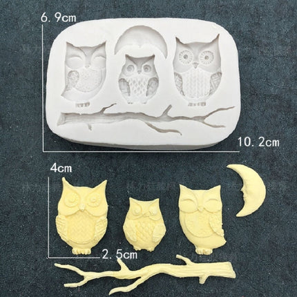 Owl Fondant Mold Cake Decoration Diy Dry Pais Chocolate Silicone Mold