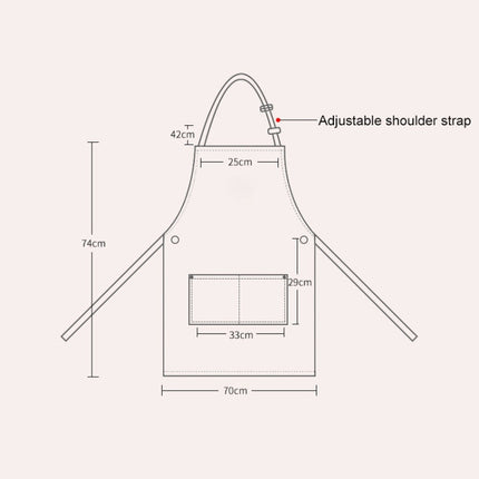 Sleeveless Denim Apron Halter Blue Denim Kitchen Overalls, 71x65cm