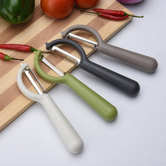 4个一卖 Stainless Steel Round Handle Peeler Sugar Cane Scraper  Fruit Plane, 4 PCS Apple Peeler Knife (Dark Gery), 4 PCS Apple Peeler Knife (Green), 4 PCS Apple Peeler Knife (White), 4 PCS Apple Peeler Knife (Light Gery), 4 PCS Apple Peeler Knife (Black)�...