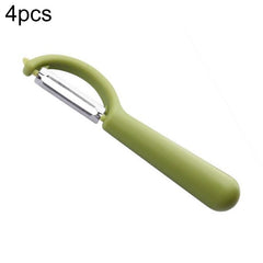 4个一卖 Stainless Steel Round Handle Peeler Sugar Cane Scraper  Fruit Plane, 4 PCS Apple Peeler Knife (Dark Gery), 4 PCS Apple Peeler Knife (Green), 4 PCS Apple Peeler Knife (White), 4 PCS Apple Peeler Knife (Light Gery), 4 PCS Apple Peeler Knife (Black)�...