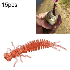 15 PCS 8-color Larvae Silicone Soft Bait Lure Bait