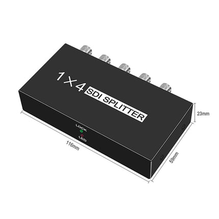 1 In 4 Out SD-SDI / HD-SDI / 3G-SDI Distribution Amplifier Video SDI Splitter, 1 In 4 Out