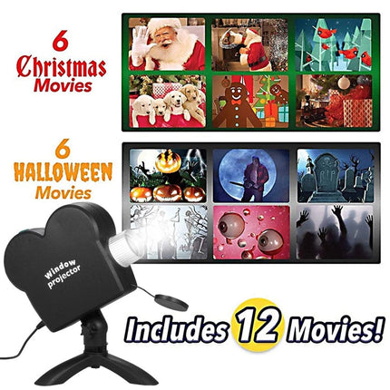 Christmas Halloween Laser Projector Mini Window Home Theater Projector, US Plug, UK Plug, AU Plug