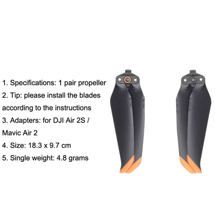 Original 1 Pair Noise Reduction Propeller For DJI Air 2S / Mavic Air 2, For Air 2S / Mavic Air 2