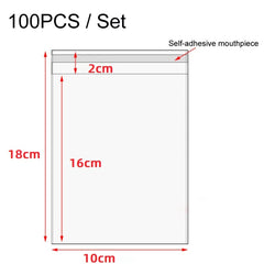 2 Sets CPE Matte Self -Sealed Bag Data Cable Phone Case Packaging Bag, 100 PCS / Set 10x18cm, 100 PCS / Set 10x22cm, 100 PCS / Set 11x13cm, 100 PCS / Set 13x15cm, 100 PCS / Set 15x27cm, 100 PCS / Set 18x29cm, 100 PCS / Set 20x33cm