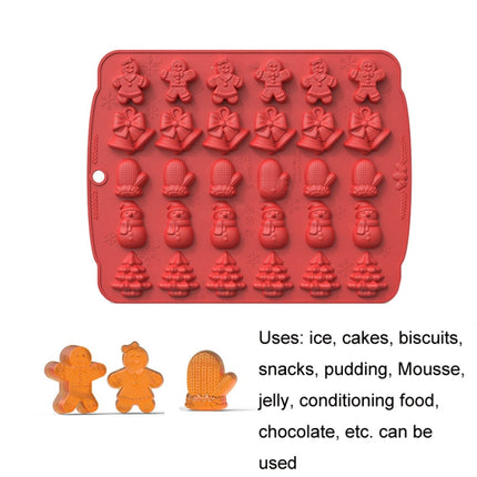 Christmas Supplies Drop Glue Mold Cake Barbecue Baking Tool, Green, Red, Chocolate