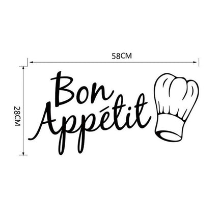 Kitchen Decoration Kitchen Stickers Bon Appetit Wall Stickers DIY Vinyl Art Wallpapers, Kitchen Decoration