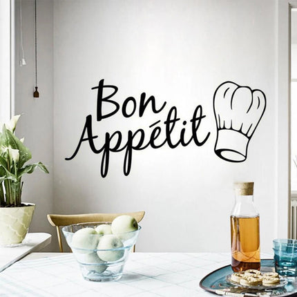 Kitchen Decoration Kitchen Stickers Bon Appetit Wall Stickers DIY Vinyl Art Wallpapers, Kitchen Decoration