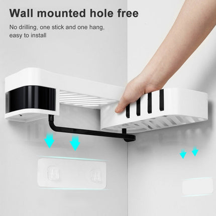 2 PCS Bathroom Accessories Shower Shelf Seamless Rotating Tripod Seamlessly Fixtures Storage Rack Kitchen Tripod