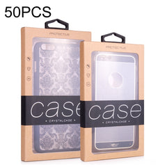 50 PCS Kraft Paper Phone Case Leather Case Packaging Box, L 5.8-6.7 Inch, S 4.7 Inch