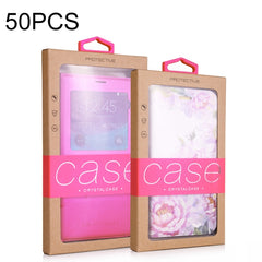 50 PCS Kraft Paper Phone Case Leather Case Packaging Box, L 5.8-6.7 Inch, S 4.7 Inch