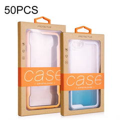 50 PCS Kraft Paper Phone Case Leather Case Packaging Box, L 5.8-6.7 Inch, S 4.7 Inch